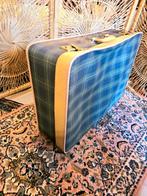 YV6176: Vintage 50/60's Mod Tartan Check Suitcase Koffer, 60 tot 70 cm, Overige materialen, Gebruikt, Ophalen of Verzenden
