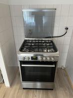 Gasfornuis RVS, Zo goed als nieuw, Gas, 85 tot 90 cm, 4 kookzones