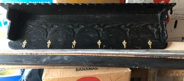 Antieke brocante kapstok zeart houd haken barok bewerkt beschikbaar voor biedingen