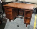 Vintage teak fineer bureau 103x60x74h, Ophalen, Gebruikt, ., .