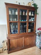 Klassieke buffetkast / vitrinekast, Huis en Inrichting, Kasten | Buffetkasten, Ophalen, Gebruikt, Met hangruimte, Klassiek, Antiek, Vintage