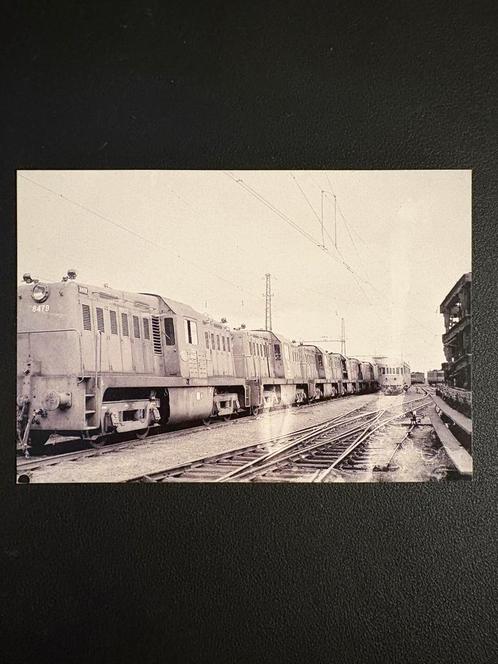 Foto diesellocomotieven NS 600 te werkplaats Haarlem (1946), Verzamelen, Spoorwegen en Tramwegen, Zo goed als nieuw, Trein, Ophalen of Verzenden