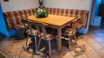 Oostenrijkse Eetkamerset - Massief Eiken, Handgemaakt, Huis en Inrichting, Ophalen, Rechthoekig, Eikenhout, 200 cm of meer