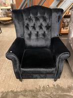 Nieuw! Blauw stoffen oorfauteuil, Ophalen, Minder dan 50 cm, ., 75 tot 100 cm