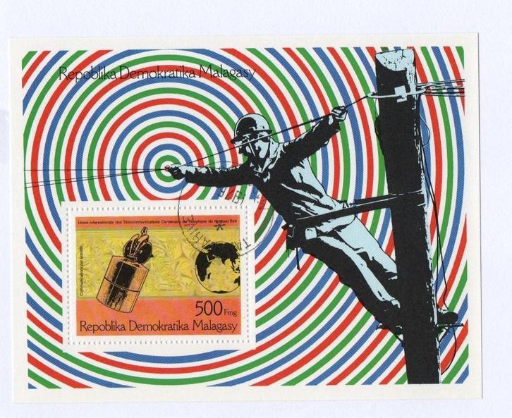 Communicatie, Telecom  - Malagasy - Gestempeld, Postzegels en Munten, Postzegels | Thematische zegels, Gestempeld, Overige thema's
