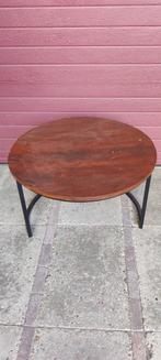 Bijzettafel rond, Minder dan 55 cm, Gebruikt, Rond, Hout
