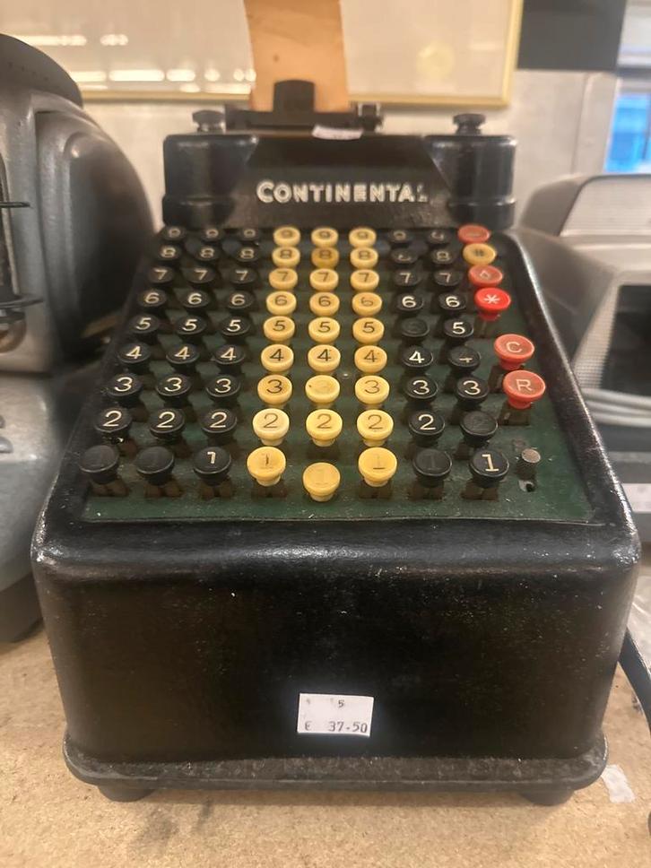 Vintage Continental Rekenmachine, Antiek en Kunst, Antiek | Kantoor en Zakelijk, Ophalen