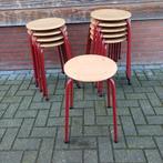 4 x vintage school krukken atelier krukken krukjes, Huis en Inrichting, Krukjes, Ophalen, Gebruikt, Hout