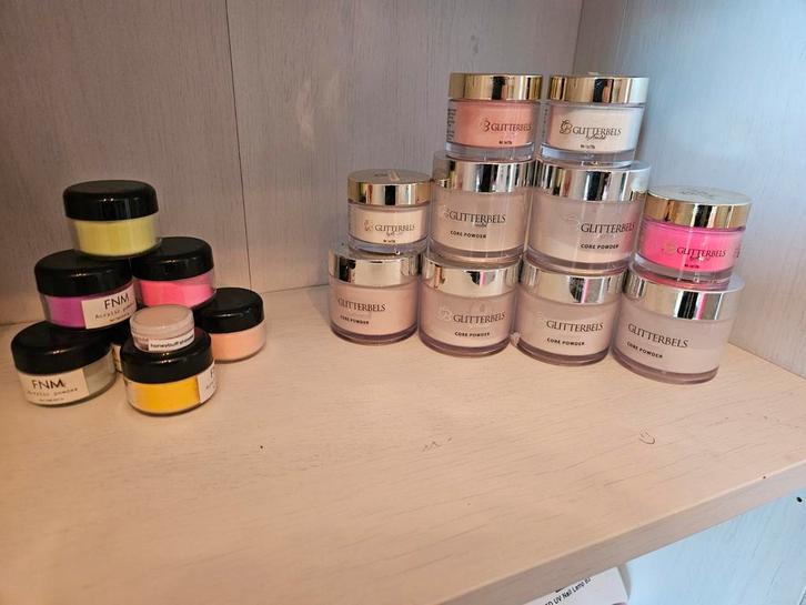 Acryl Poeder Set - Glitterbels & FNM, Sieraden, Tassen en Uiterlijk, Uiterlijk | Cosmetica en Make-up, Zo goed als nieuw, Toebehoren