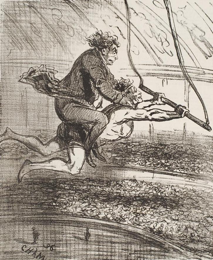 Recept voorgesteld door de charivari - Antieke cartoon 1896, Verzamelen, Foto's en Prenten, Gebruikt, Voor 1940, Verzenden