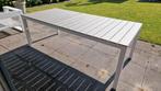 Design tuintafel 220x100 nieuw wit met grijs, Tuin en Terras, Tuintafels, Ophalen, Gebruikt, Rechthoekig, Aluminium
