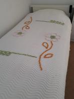 Een zgan vintage katoenen witte sprei, Eenpersoons, Wit, Overige typen, Ophalen of Verzenden