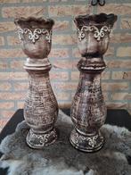 ** 2 bruine kandelaars
**, Ophalen of Verzenden, Zo goed als nieuw