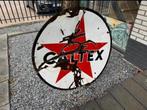 CALTEX emaille reclamebord 100 CM, Verzamelen, Ophalen, Reclamebord, Gebruikt, .