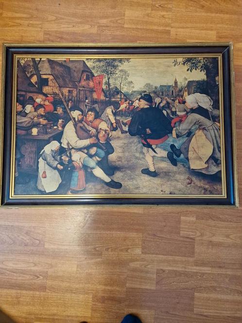 Pieter Bruegel de Oude: De Boerenbruiloft  schilderij priint, Antiek en Kunst, Kunst | Schilderijen | Abstract, Ophalen of Verzenden