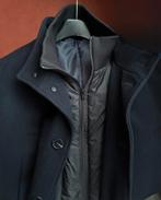 Warme halflange herenjas, 53 % wol. Donkerblauw. Maat 3xXL, Ophalen of Verzenden, Zo goed als nieuw, Overige maten, Blauw