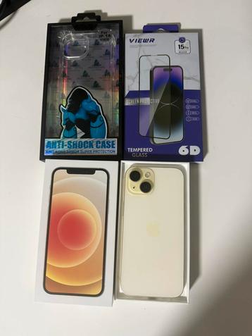 2x iPhone 15 128GB Blauw en geel te koop beschikbaar voor biedingen