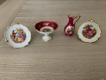 Tk. Dit mooie setje Limoges France miniatuur porselein. beschikbaar voor biedingen
