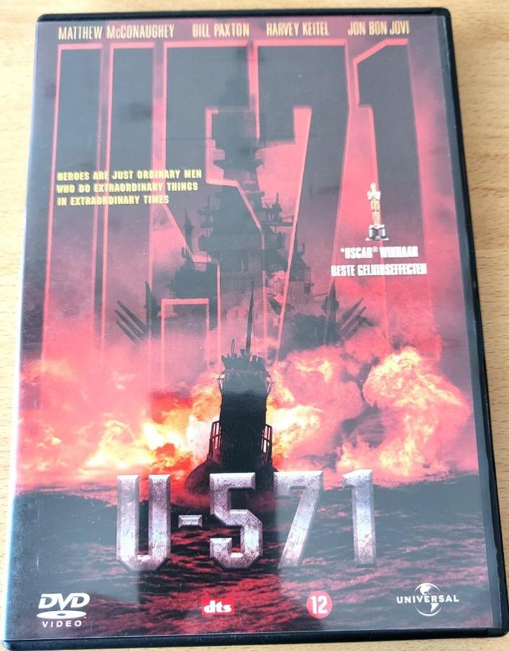 U-571 (2000) Matthew McConaughey, Bill Paxton, Harvey Keitel, Cd's en Dvd's, Dvd's | Actie, Zo goed als nieuw, Oorlog, Vanaf 12 jaar