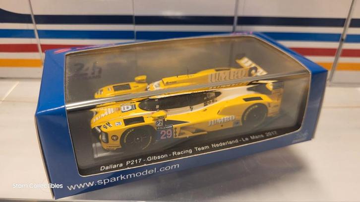 Spark Dallara P217 Gibson Racing Jumbo Le Mans - 2017, Hobby en Vrije tijd, Modelauto's | 1:43, Zo goed als nieuw, Auto, Overige merken