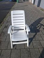 Witte tuinstoel, Ophalen, Gebruikt, Kunststof, Inklapbaar
