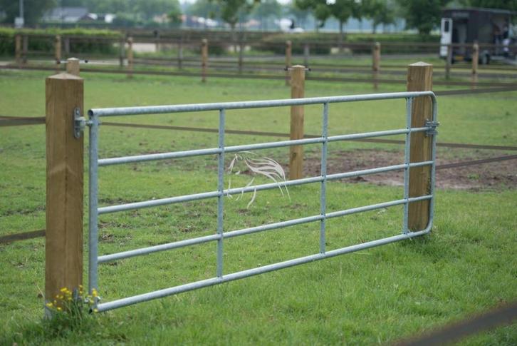 IJzerenpoort, Weidepoort, Gegalvaniseerde poort, Poorten, Dieren en Toebehoren, Stalling en Weidegang, Opfok, Stalling, Weidegang