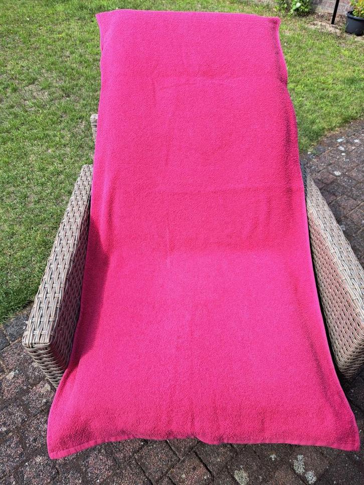 6x Roze Fuchsia Badstof Beschermhoes Tuinstoel - 60x130cm, Tuin en Terras, Tuinmeubel-accessoires, Nieuw, Ophalen of Verzenden