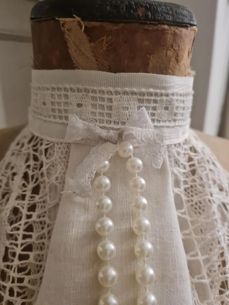 Vintage jabot met kunstparels, Ophalen of Verzenden