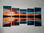 5 delig glas schilderij met zonsondergang, Ophalen