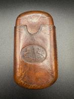 Antieke leren sigarenkoker, Ophalen of Verzenden