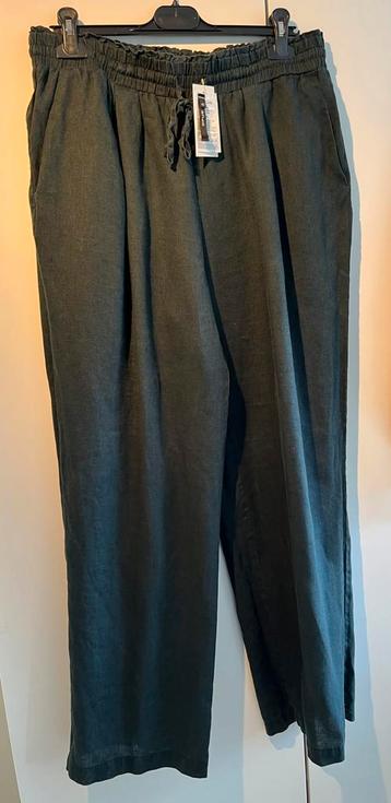 Opus donkergroene pantalon 42, 100% linnen beschikbaar voor biedingen