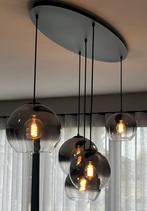 5 lichts hanglamp semi smoke glas als nieuw, Huis en Inrichting, Lampen | Hanglampen, Ophalen, Zo goed als nieuw, Glas, 75 cm of meer
