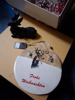 Kaars hert en houten kersthanger, Diversen, Kerst, Ophalen