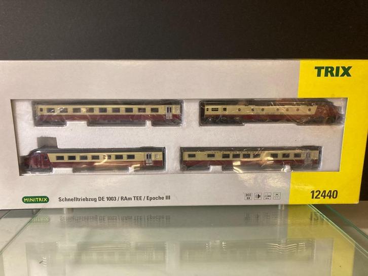 Minitrix 12440 Schnelltriebzug DE 1003 der NS / RAm TEE SBB, Hobby en Vrije tijd, Modeltreinen | N-Spoor, Zo goed als nieuw, Locomotief