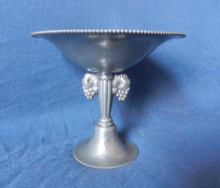 Gero tin tazza, schaal op voet Georg Nilsson 1930 model 7392, Antiek en Kunst, Antiek | Tin, Ophalen of Verzenden