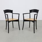 2x Vintage Stoel Italiaanse Design (setprijs), Ophalen, Gebruikt, Twee, Zwart