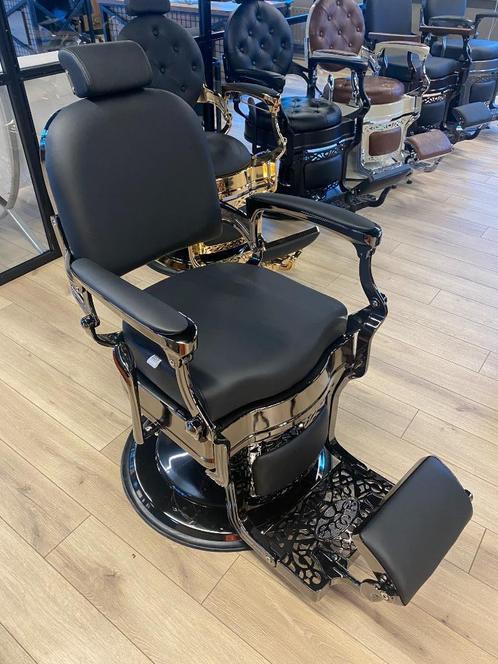 Barbierstoel Retro Luxe Black kappersgroothandel barberstoel, Huis en Inrichting, Stoelen, Nieuw, Vijf, Zes of meer stoelen, Leer