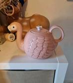 Theepot flamingo, Huis en Inrichting, Woonaccessoires | Vazen, Ophalen, Overige kleuren, Aardewerk of Porselein, Zo goed als nieuw