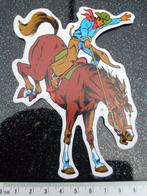 sticker cowboy wild paard temmen vintage paardrijden, Verzamelen, Stickers, Zo goed als nieuw, Dier en Natuur, Verzenden