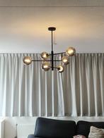 Lamp zwart met zilver, Ophalen, Gebruikt, 50 tot 75 cm, Glas