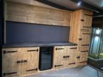 Steigerhouten buitenkeuken toren kast koelkast tuin meubel, Tuin en Terras, Buitenkeukens, Ophalen of Verzenden, Nieuw, Gas, Vrijstaand