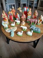 Te koop: oude kerststalbeeldjes eventueel met kerststal, Ophalen