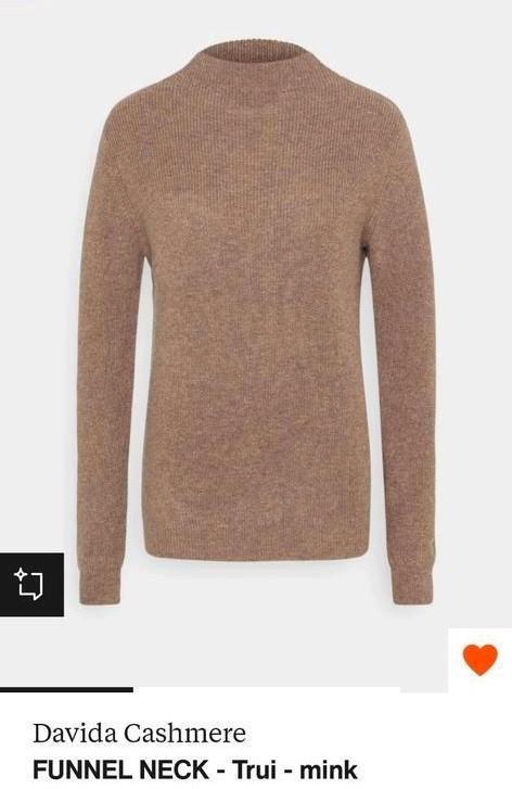 Davida cashmere trui met halve col taupe maat XS 34, Kleding | Dames, Truien en Vesten, Zo goed als nieuw, Maat 34 (XS) of kleiner