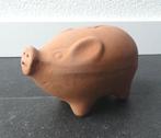 Seventies vintage spaarvarken ongeglazuurd aardewerk, Ophalen of Verzenden, Gebruikt, Steen, Aardewerk of Keramiek, Dier