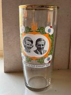 3 Jubileum glazen van Beatrix en Claus., Verzamelen, Koninklijk Huis en Royalty, Ophalen of Verzenden, Zo goed als nieuw, Servies