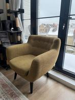 Olijfgroene fauteuil / kuipstoel, Ophalen, Zo goed als nieuw, 75 tot 100 cm