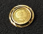 Gouden munt 18K in hanger/broche 14K, Ophalen of Verzenden, Nieuw, Overige typen