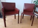 2 lederen stoeltjes De Couro of Brazil, Huis en Inrichting, Stoelen, Ophalen, Gebruikt, Twee, Overige kleuren