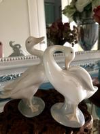 Set van 2 Vintage Lladro witte porseleinen ganzen., Verzamelen, Blikken, Ophalen, Gebruikt, Overige
