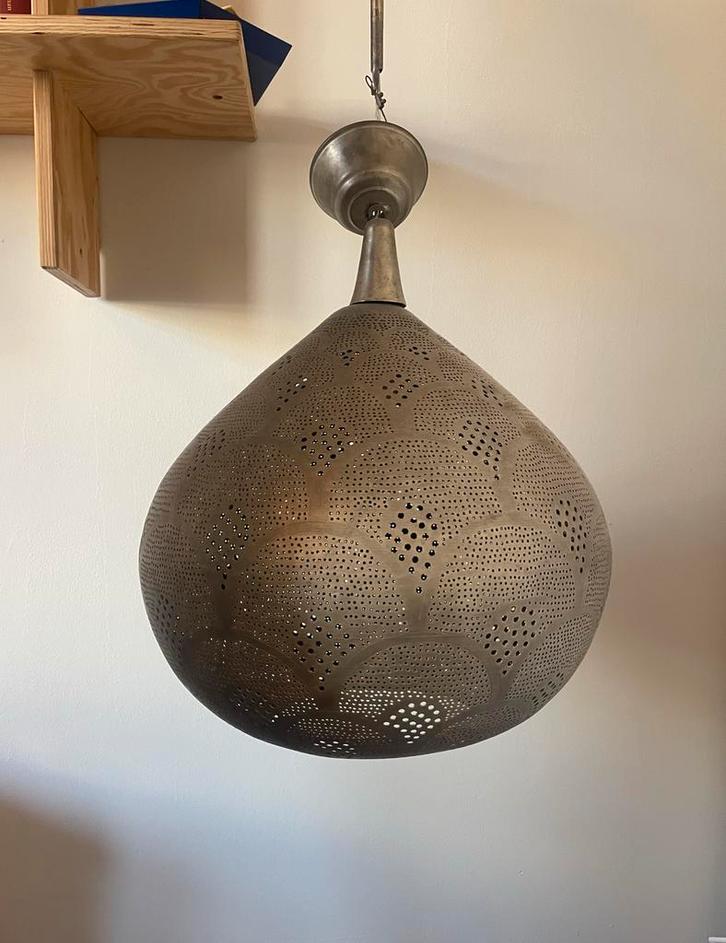 Mooie Marokkaanse Hanglamp, Huis en Inrichting, Lampen | Hanglampen, Gebruikt, Minder dan 50 cm, Metaal, Ophalen of Verzenden
